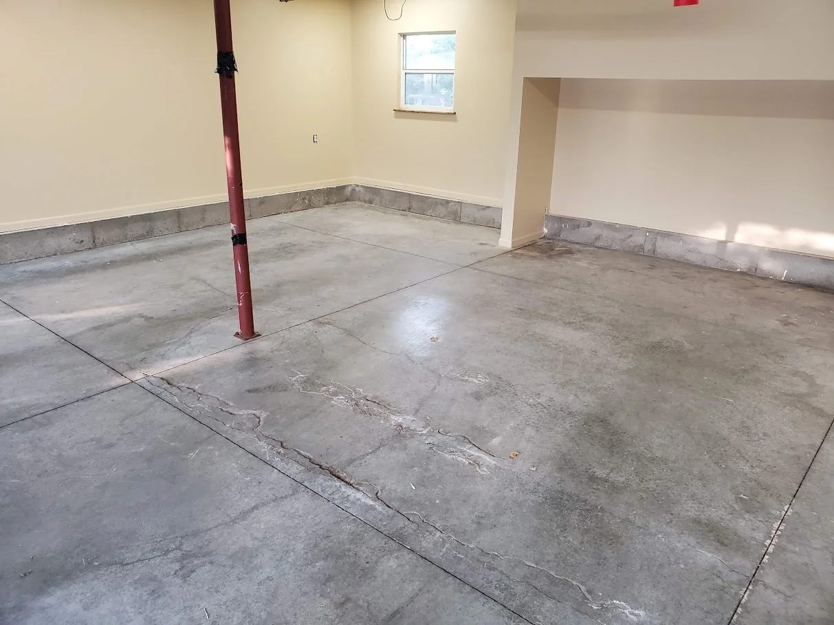 Before: Cracked Floor